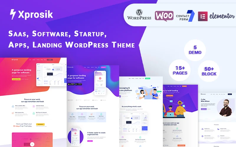 xprosik-app saas software startup freelancer portfolio wp theme