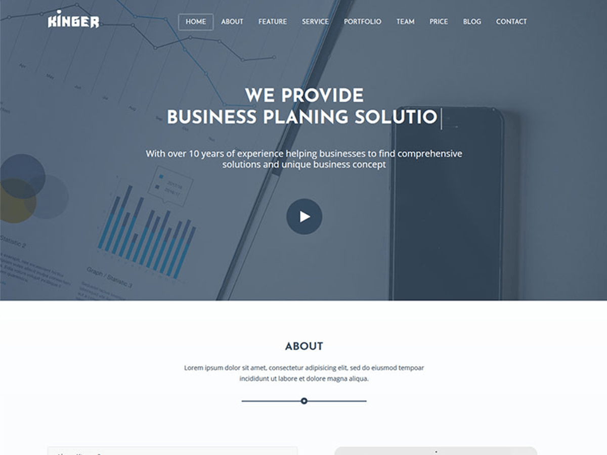 kinger-html template preview