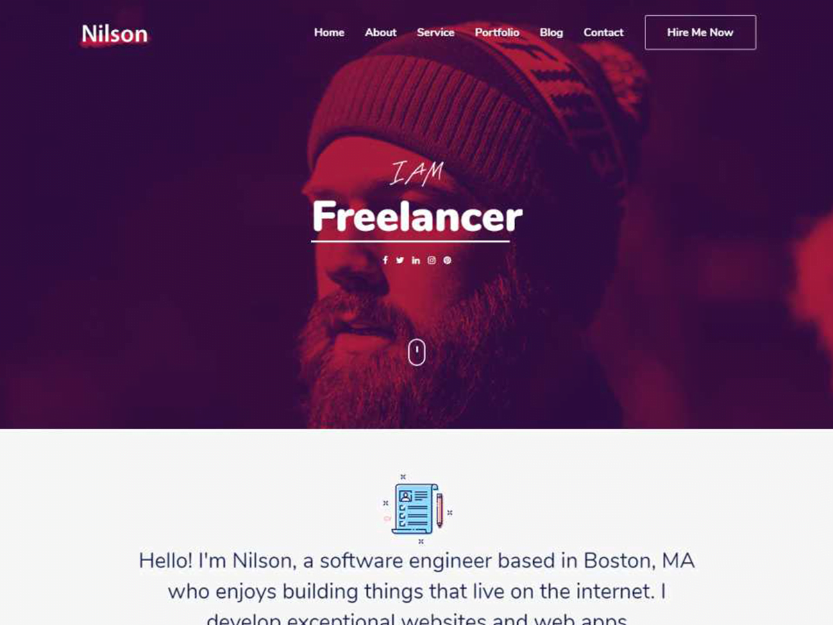 nilson-html template preview